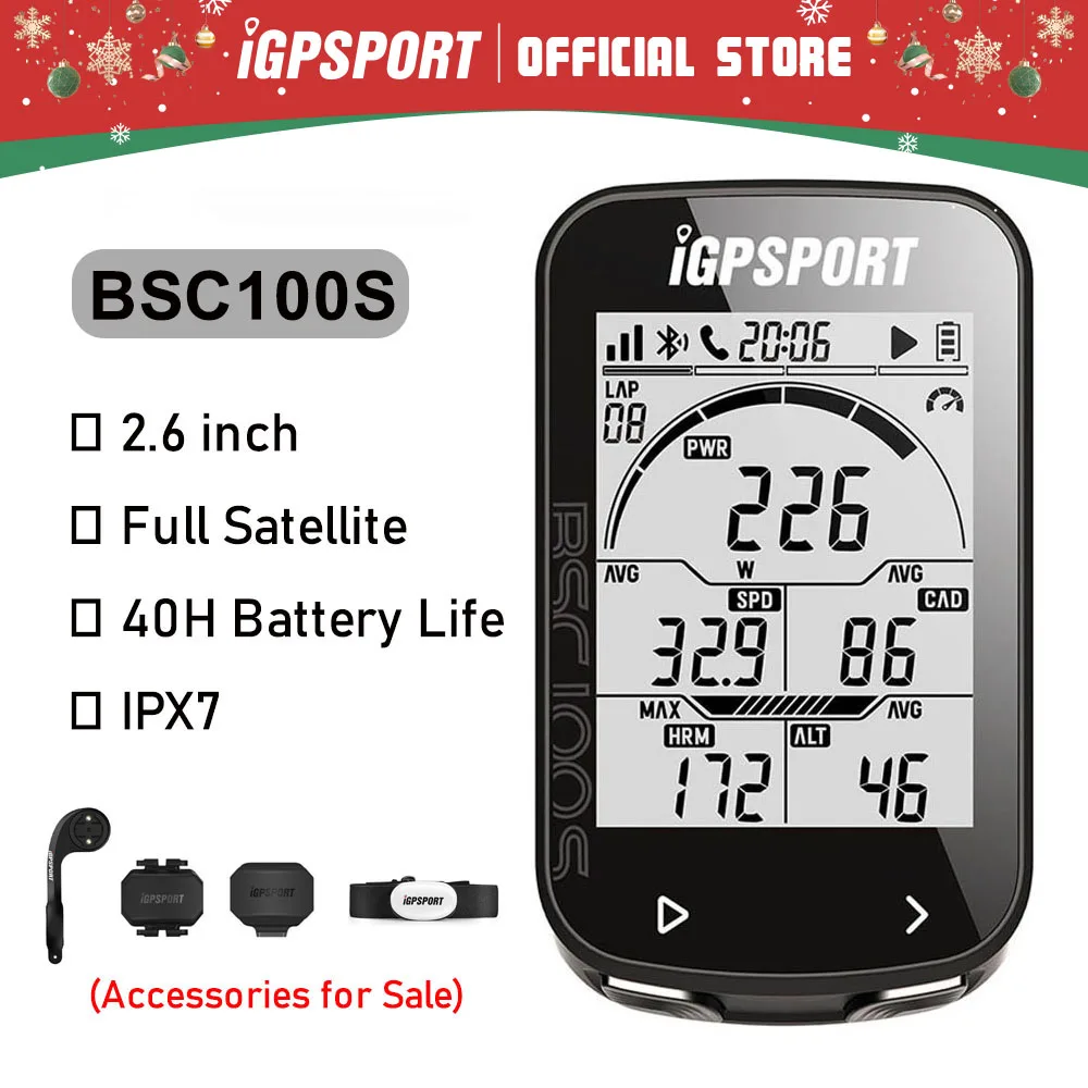 Igpsport Bsc100S Bici Computer Gps Tachimetro Bici Sensore Cadenza Bici Cronometro Wireless Ipx7 Accessori Ciclismo Impermeabili