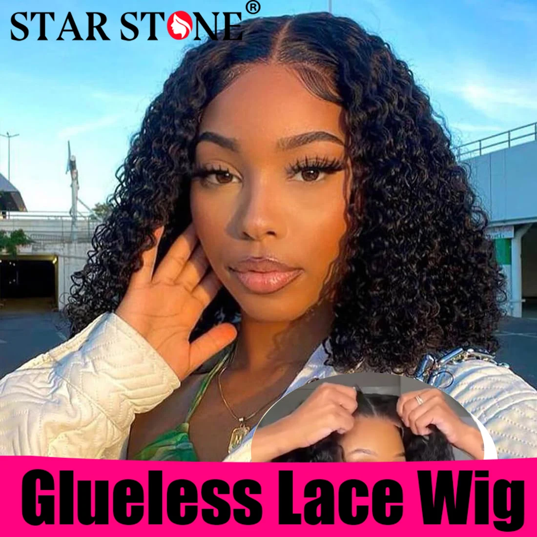 

Deep Wave Pre-Plucked 6x4 4x4 HD Lace Closure Short Bob Curly Wigs 180% Density Brazilian Glueless Wig Human Hair Ready To Wear