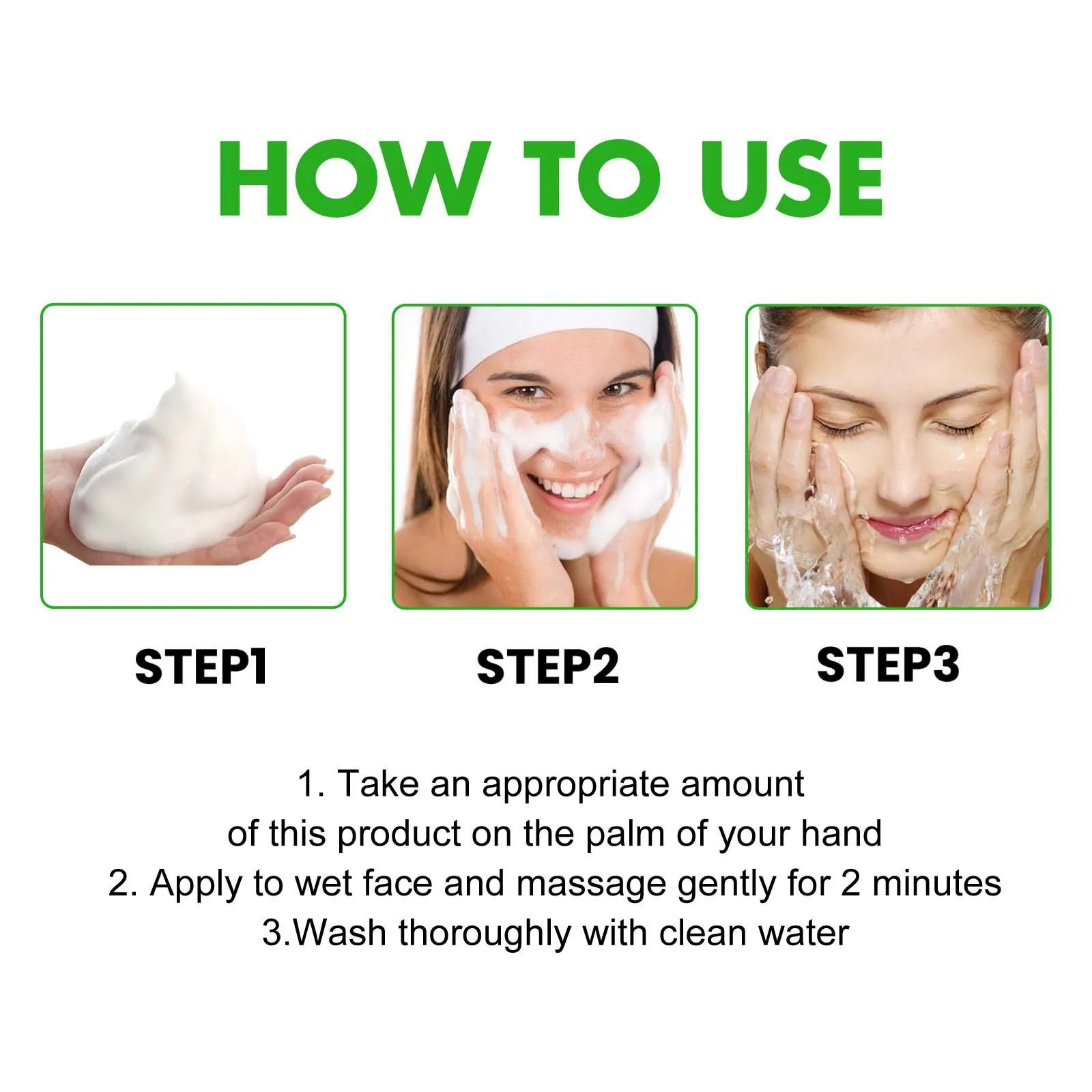 Facial Wash Cleanser Deep Cleansing Oil Control Moisturizing Remove Blackheads Shrink Pores A-cne Treatment Face Wash Foam 100g 6