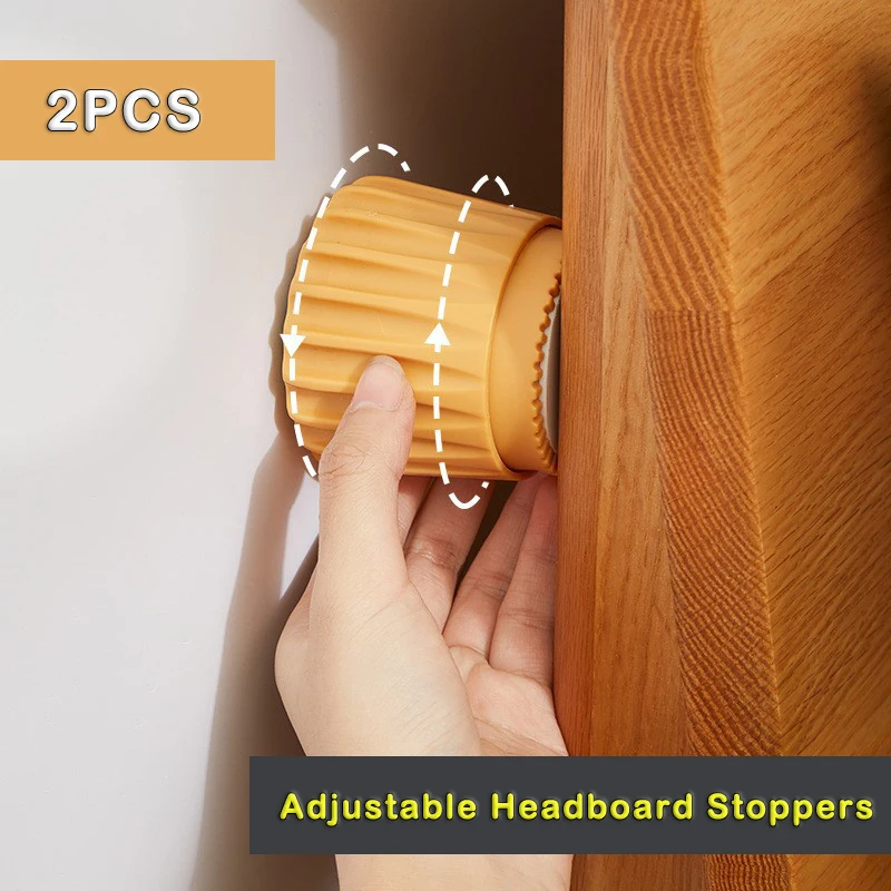 NewAdjustableHeadboardStoppersSelfadhesiveThreadedAdjustable