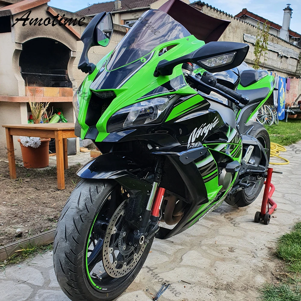 Allí Puntuación Consejo Piezas de carenado para motocicleta, Kit de ala aerodinámica, ala fija,  para KAWASAKI ZX10R, ZX 10R, 2011 2020, 2018| | - AliExpress