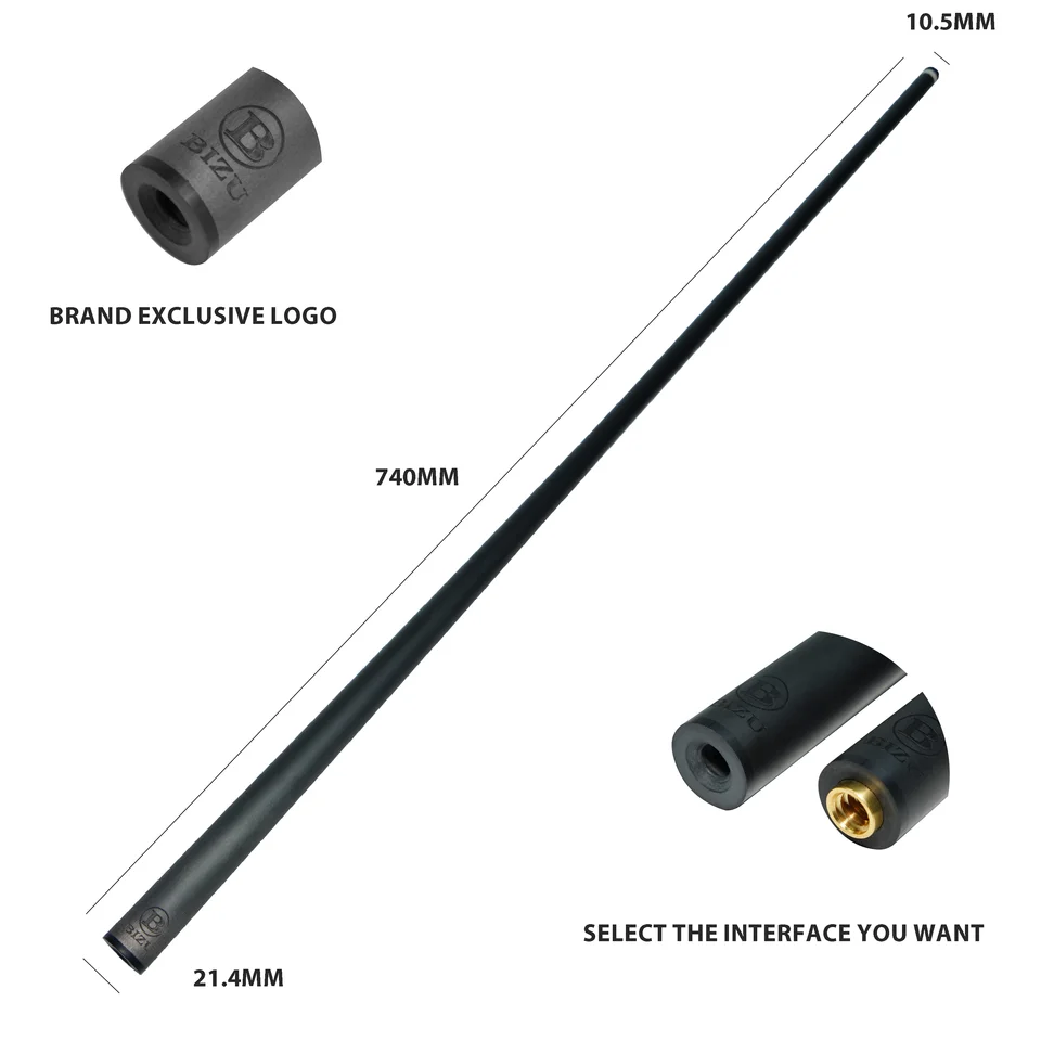 BIZU カーボンプールビリヤードキューシャフト 10.5 ミリメートル先端