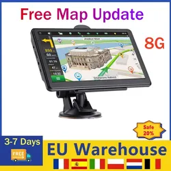 New 7-Inch HD Car GPS Navigator Touch Screen 2023 New Map Free Download Universal Models Satellite Navigator Car Accessories