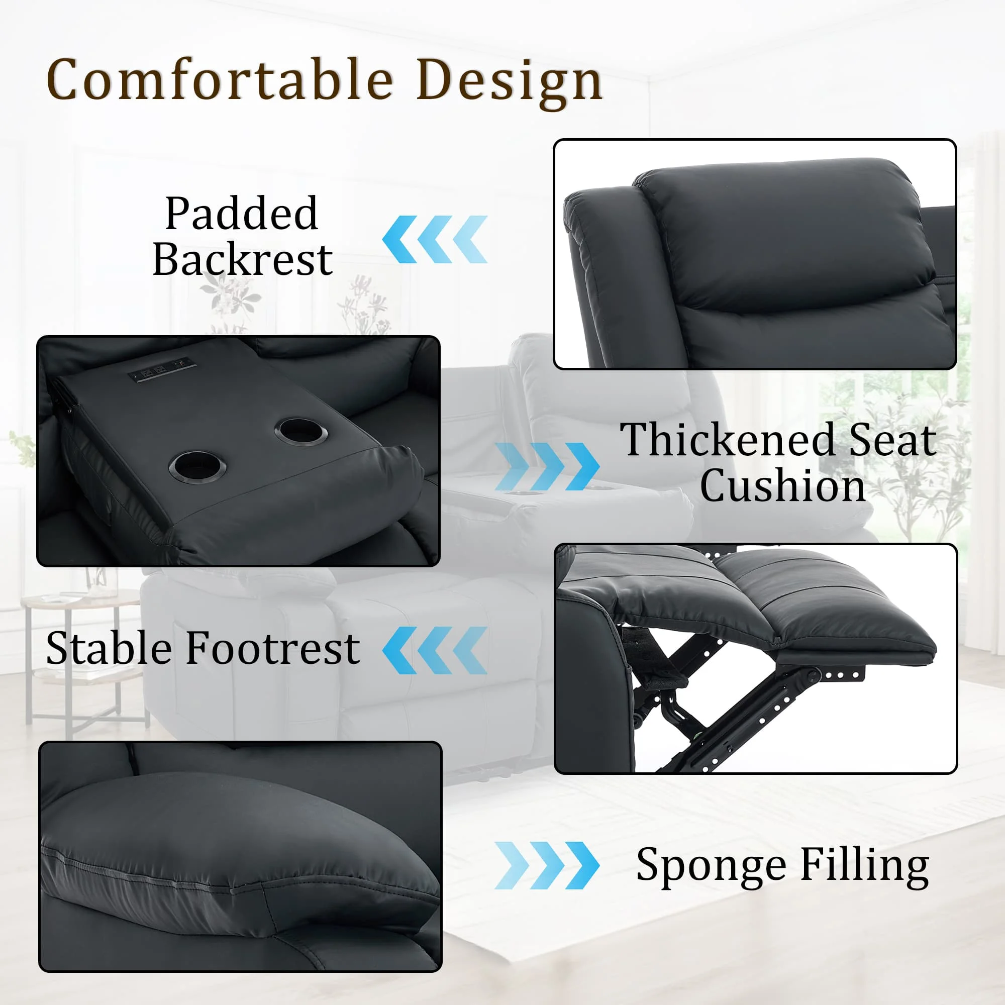 3-Seater Recliner Sofa 5