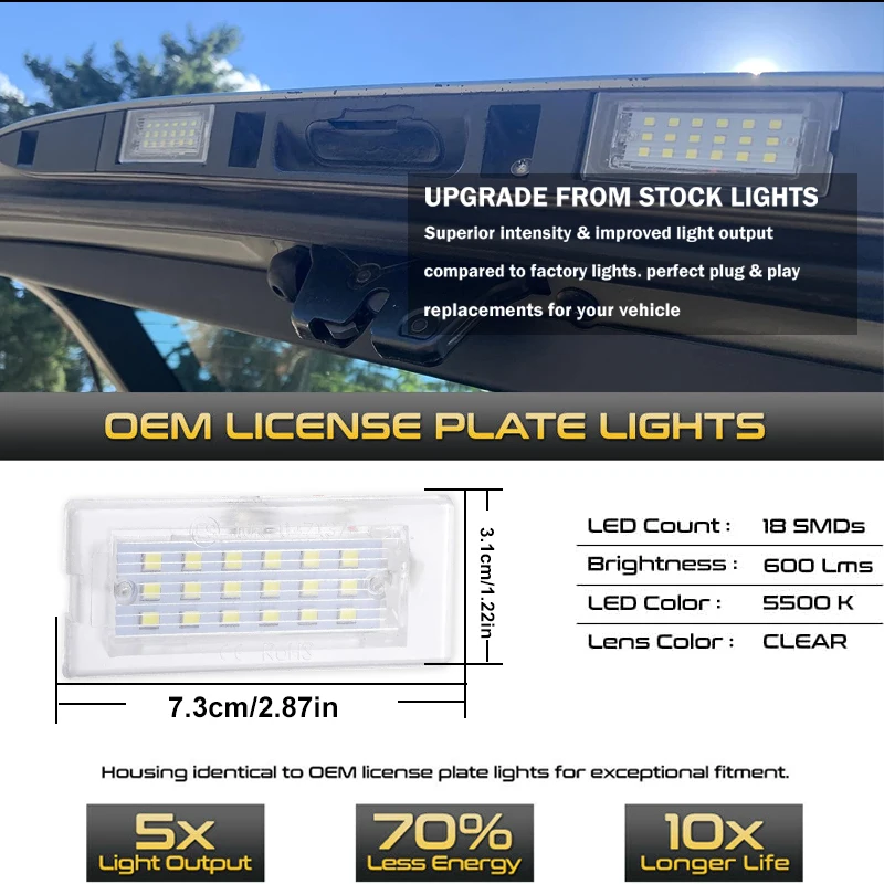 BMW X3 E83  2PCS 03-11 X5 E53 Canbus LED ̼ ȣ ÷Ʈ Ʈ   Canbus 6000K  2001-2006