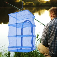 4 Layers Fish Drying Rack Vegetable Plant Dishes Dryer Mesh Hanging Net Foldable Wide Space For Living Room, Balcony, Study 1