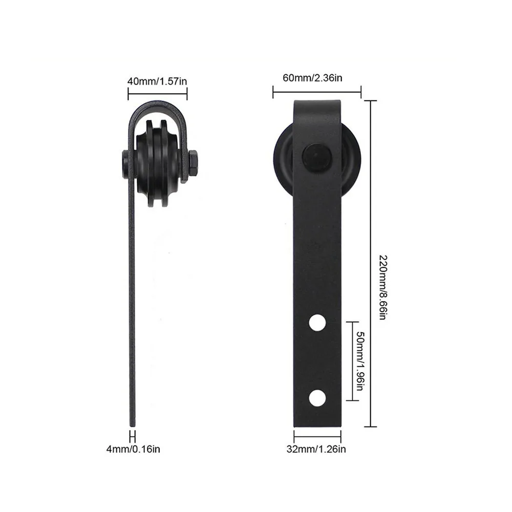 Sliding Door Roller Sliding Door Pulley Hardware Wood Barn Door Hanging Rail Home Sliding Door Barn Track Hardware