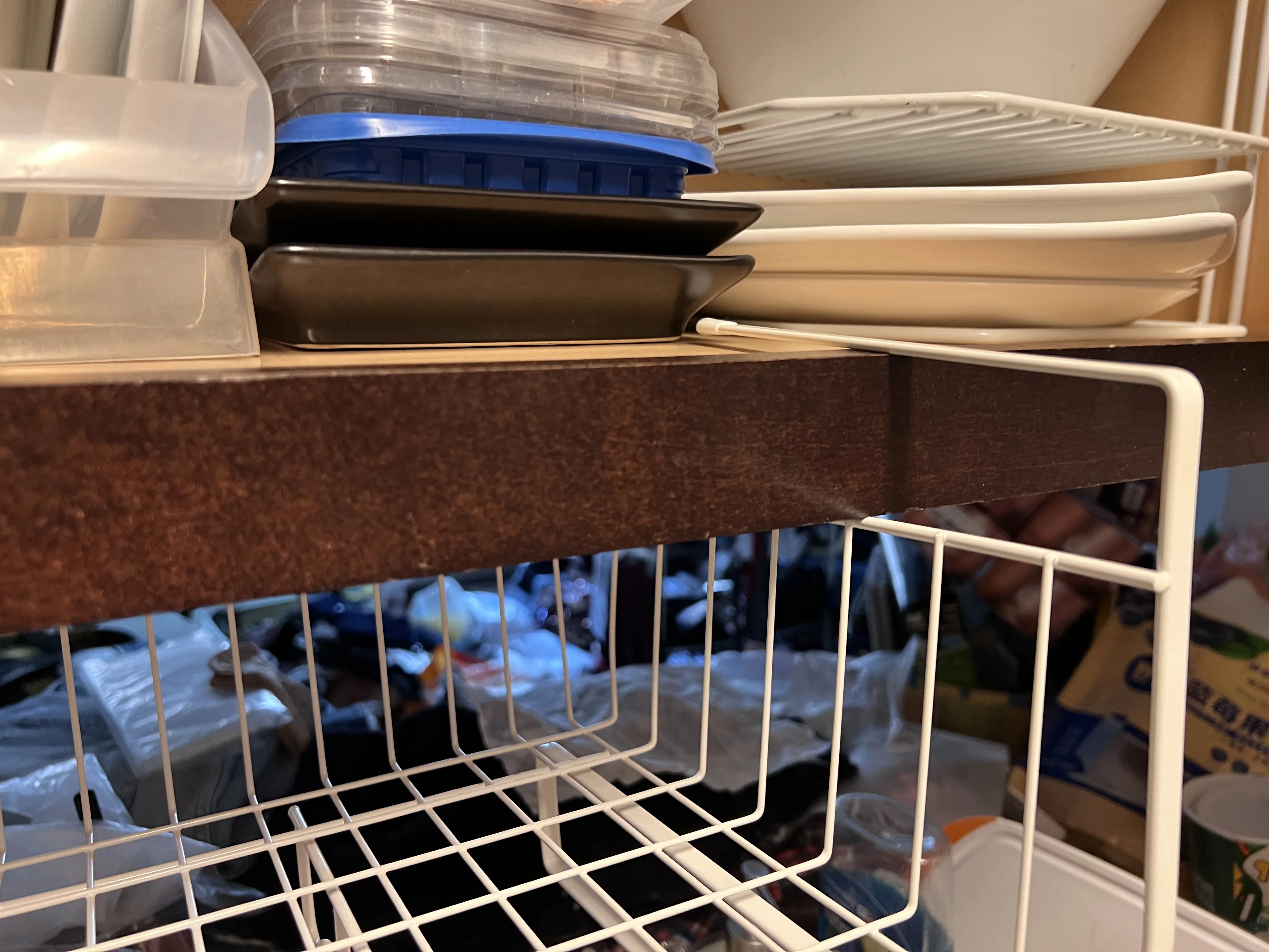 Under Cabinet Hanging Storage Basket with Sliding Drawer Organizer photo review