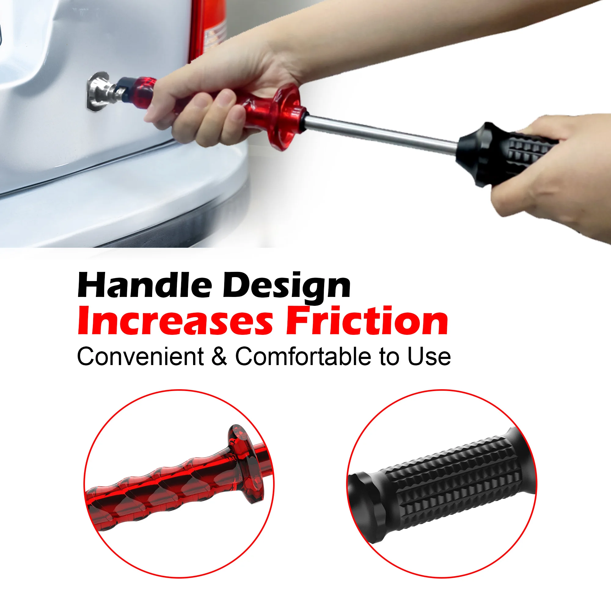 Auto-Dellenreparaturwerkzeuge für alle Auto-PDR-Kits, PDR100 Slide Hammer Dent Puller mit Tabs-Set – Detail 2