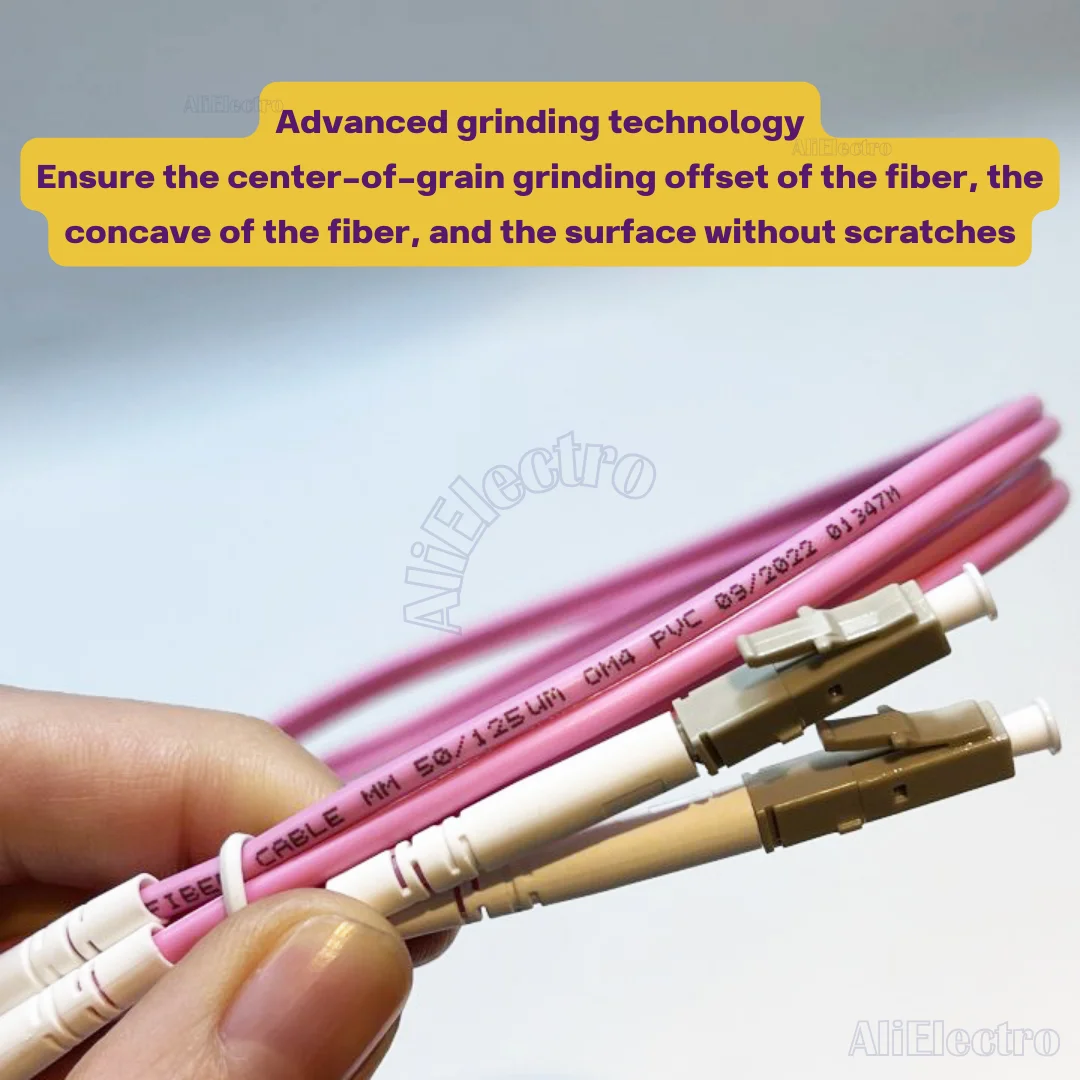 Best 5pcs/lot Fiber Optical Jumper Patch Cord LC-LC OM4 Multi-Mode Fiber Cable 3.0mm Multimode Duplex LC-UPC 1M/2M/3M/5M Factory