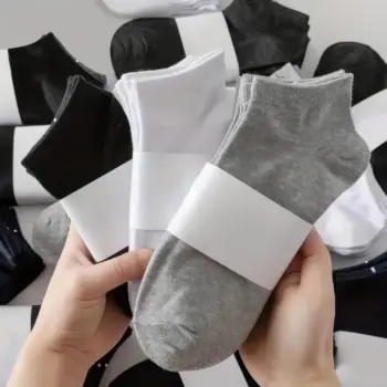 10 Pairs of Black, White, and Gray Socks, Machine Washable and Comfortable, Suitable for Daily Wear with Various Types of Shoes 1