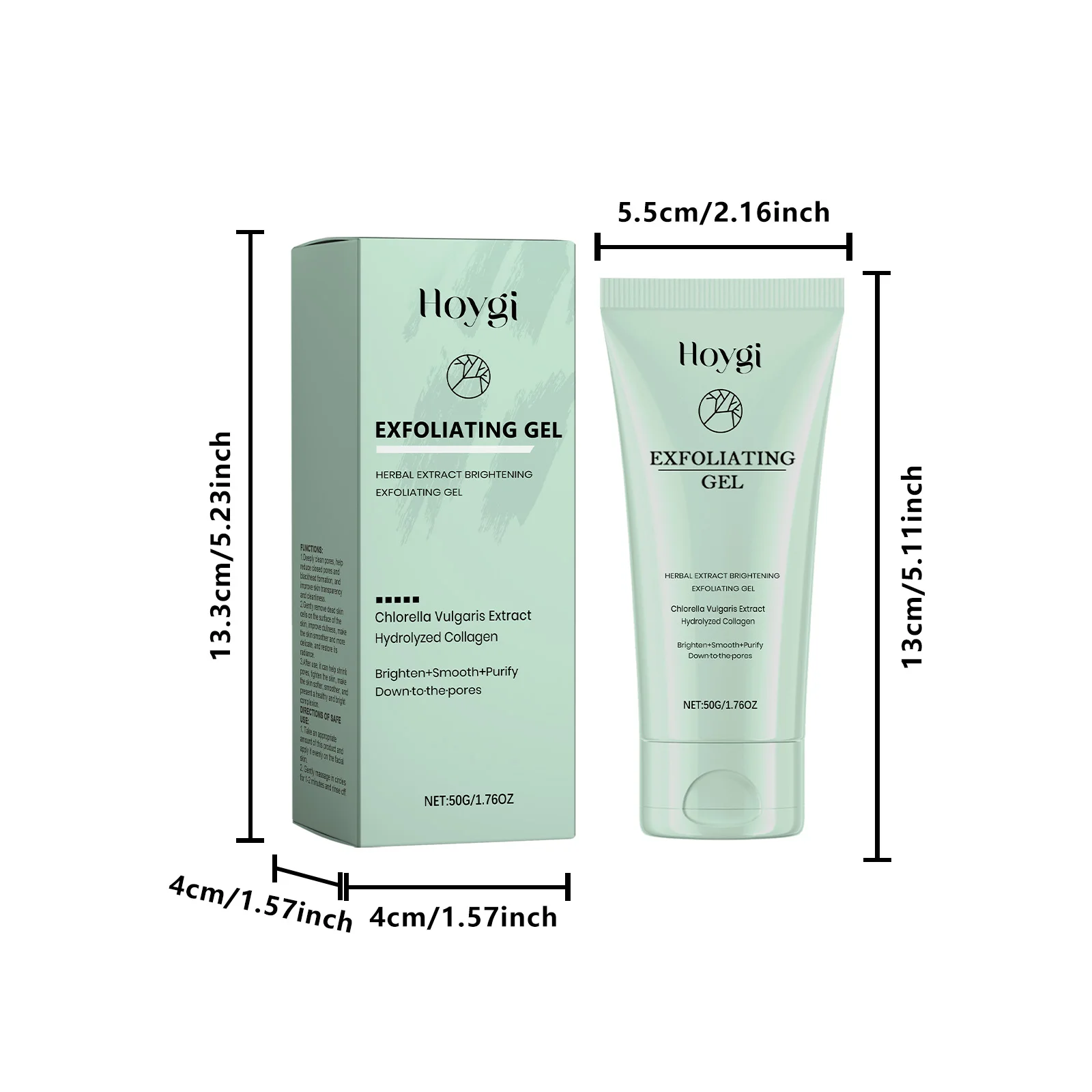 Hoygi Collagen Exfoliating Gel Gentle Remove Dead Skin Improve Smoothness Moisturizing Reduce Dullness Brightening Skin Gel