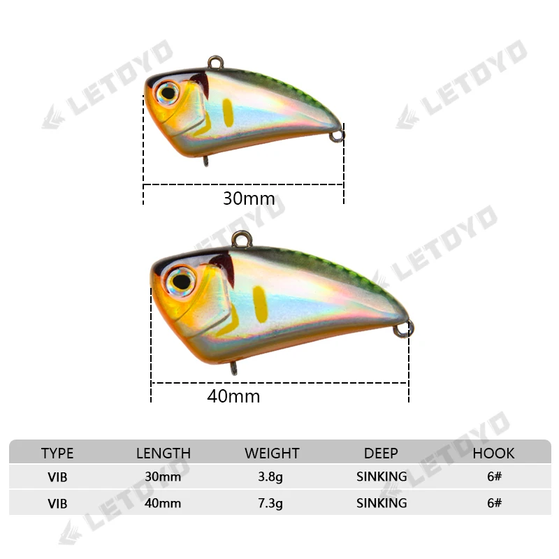 LETOYO ̴ VIB 3.8g, 30mm, 7.3g, 40mm,  ũũƮ, ɴ ΰ ϵ ̳ Ʈ,   , ۾ 