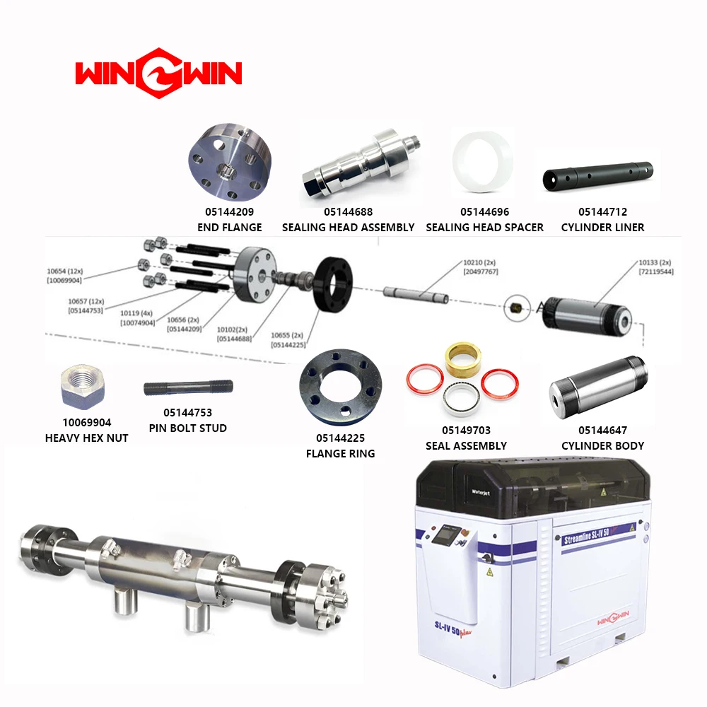 

Waterjet Spare Parts High Pressure Seal Assembly - 0.88 Plunge 05149703 Seals Assembly