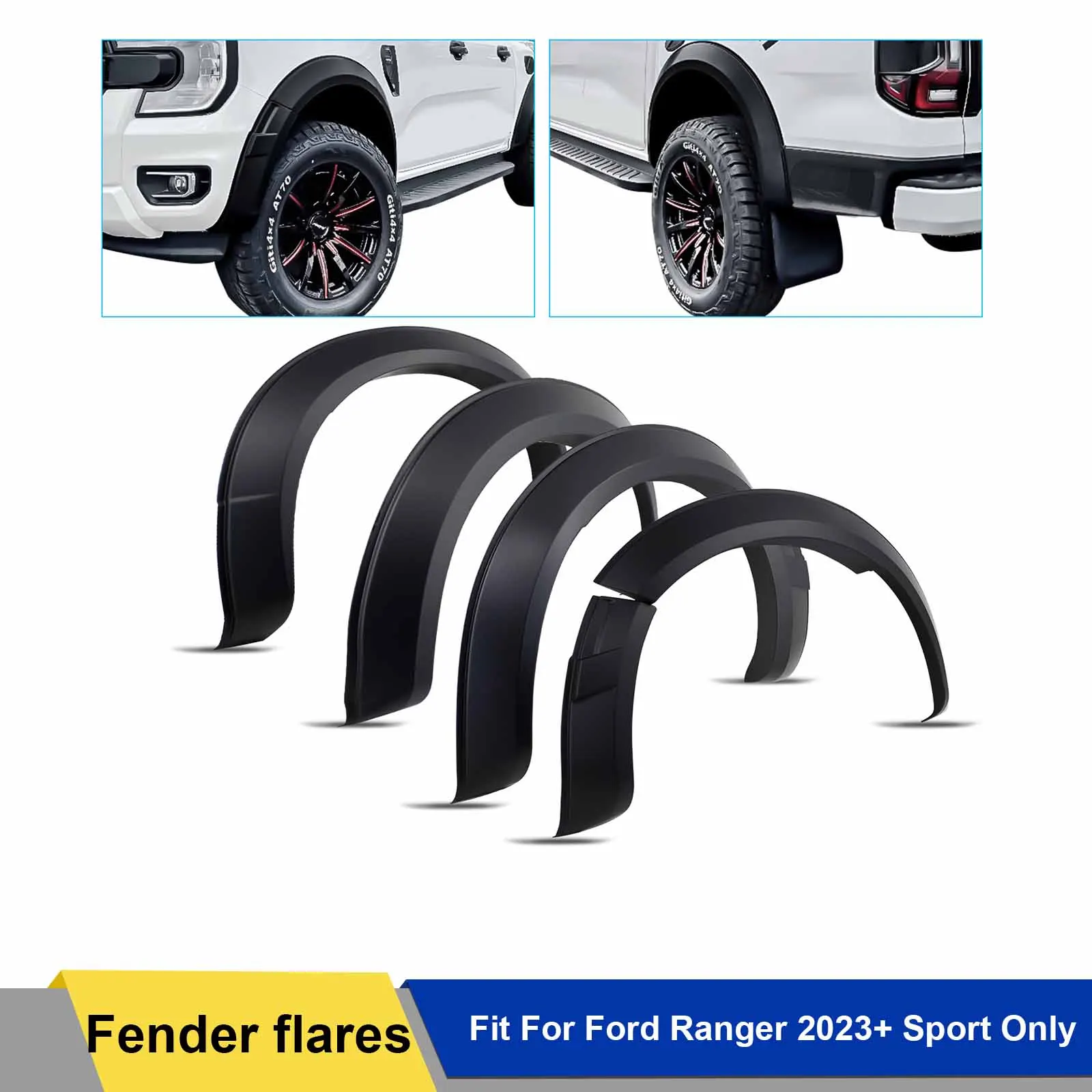 Fender Flares Wheel Arch Style Guard For Ford Ranger 2022 2023 NEXT GEN