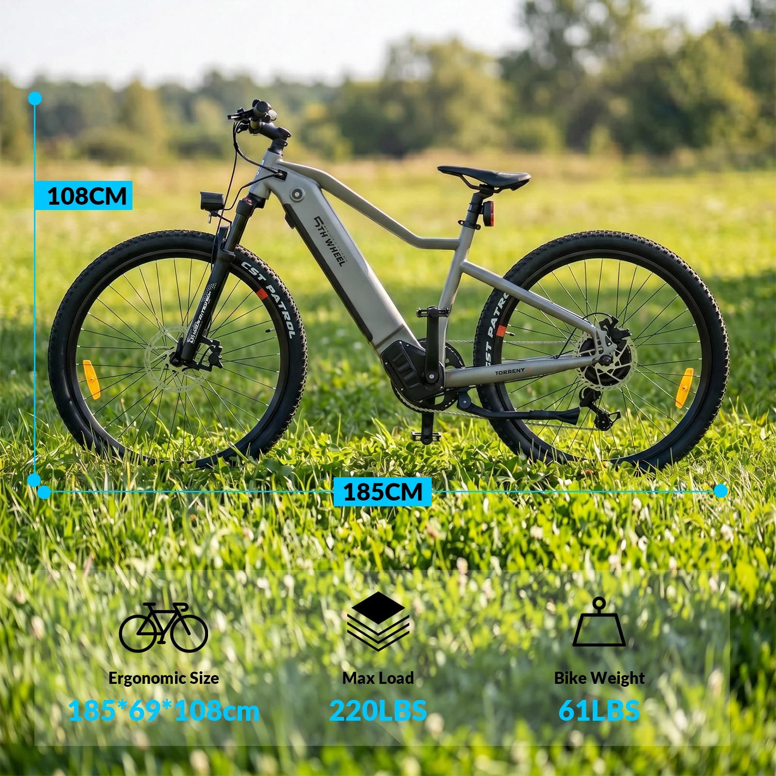 5TH WHEEL Electric Bike for Adults, 27.5" City E-Bike with Removable 48V 14.7Ah Battery, Up to 100KM Range, Torque Sensor, 25KM/H Urban Commuter Bicycle for Daily Travel 5 5TH WHEEL Electric Bike for Adults, 27.5" City E-Bike with Removable 48V 14.7Ah Battery, Up to 100KM Range, Torque Sensor, 25KM/H Urban Commuter Bicycle for Daily Travel - Image 5