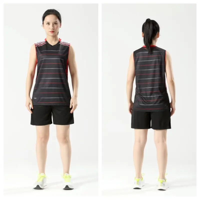 Volleyball Clothes For Men Women Standard Sleeveless Jersey Tank Top Baseball Badminton Vest Suit Print 2 Pcs Training Tracksuit