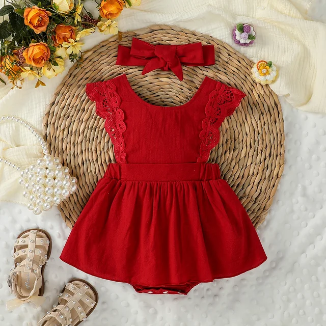 Kids Baby Gilrs Sleeveless Fashion Soft Cotton Solid  Japan&Korean Vacation New Dress 1