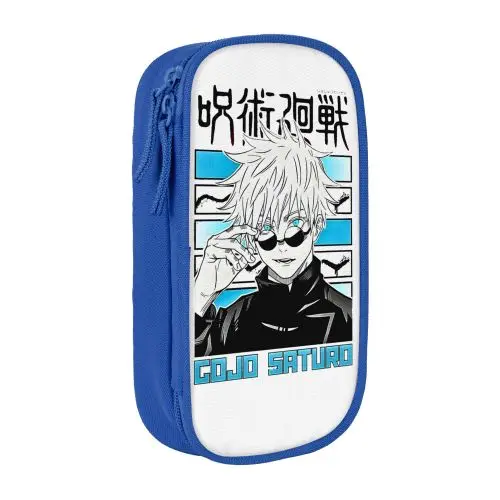 Estuche De Lona JJK Con Personajes Gojo Satoru, Itadori Yuuji, Ryomen Sukuna - 19x5x9 Cm, Gran Capacidad, Regalo Escolar