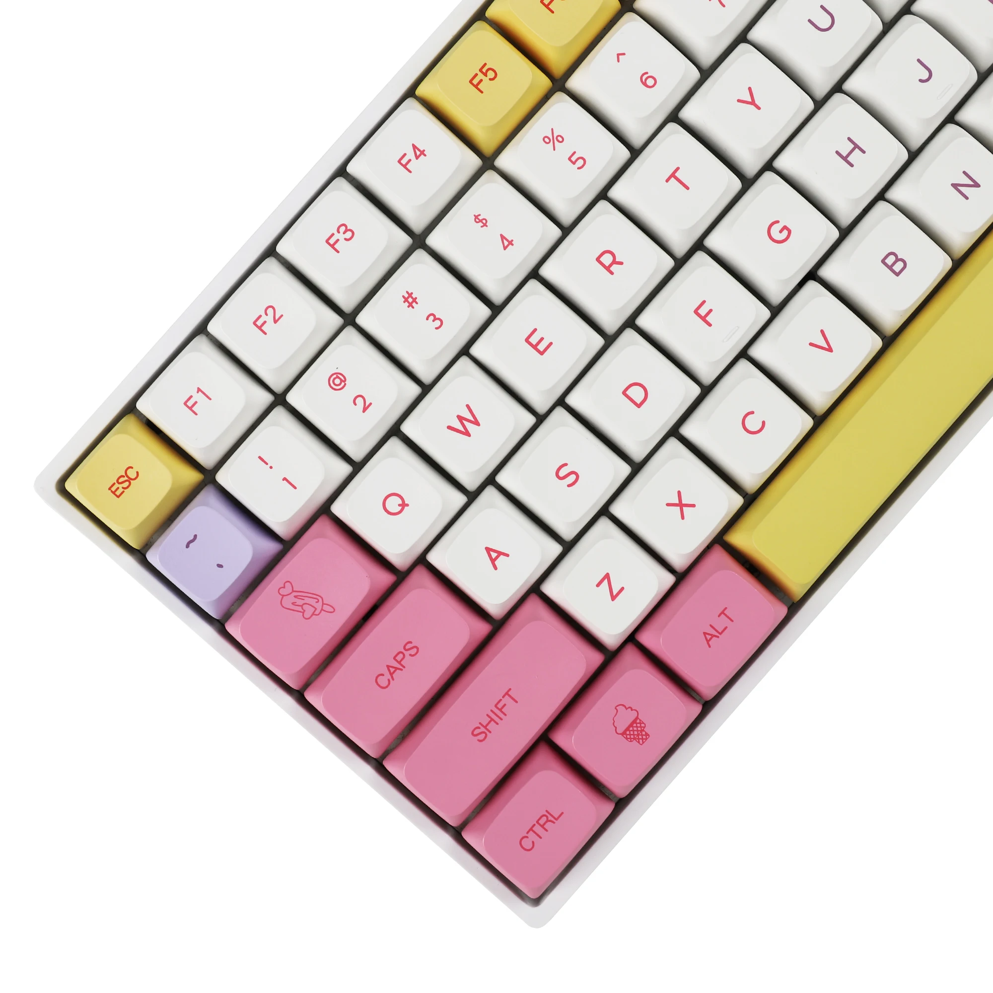 Lasvegas Keycaps 186 Key PBT ZDA Similar to XDA Keycap Dye Sub Poker For MX  Split Keyboard 104 87 GK61 96 84 GK64 68