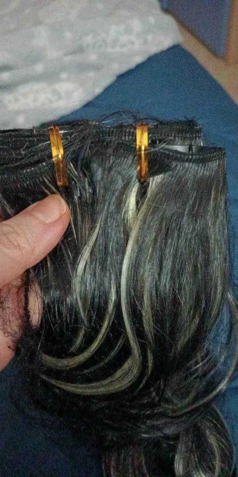 Clip-In Hårförlängning Syntetisk Hår Clip In Hair Extension Långt rakt naturligt hårförlängning 16Clip In Hairpieces photo review