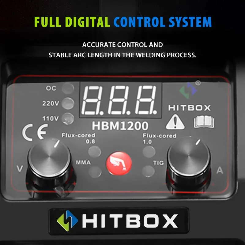 HITBOX HBM1200 Inverter Welding Machine Semi-Automatic 110V 220V
