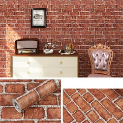 Waterproof Retro Brick Pattern PVC Self - Adhesive Wallpaper for Modern Home Decoration (2)