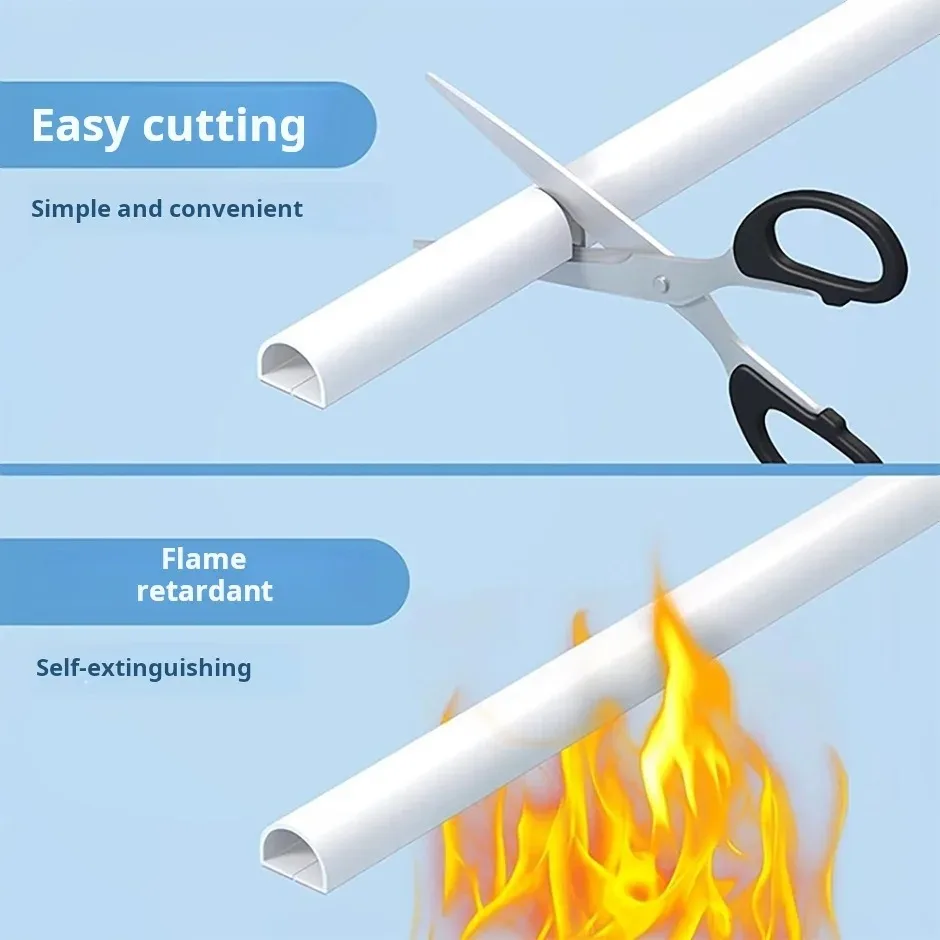 Self-Adhesive PVC Cable Protection Strip - Insulation & Wear-Resistant Cord Cover