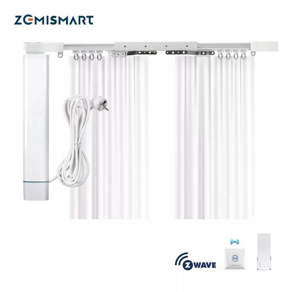 Zemismart Smart Curtain Motor with Rod Smartthings Zwave Electric