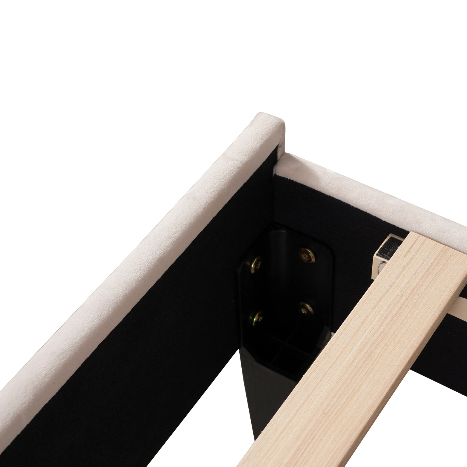 90x Einzelbett, Bettgestell für Kinder, 90x gepolstertes Bett mit verstellbarem Kopfteil aus Samtstoff mit Blumenmuster, ohne Matratze – Detail 10