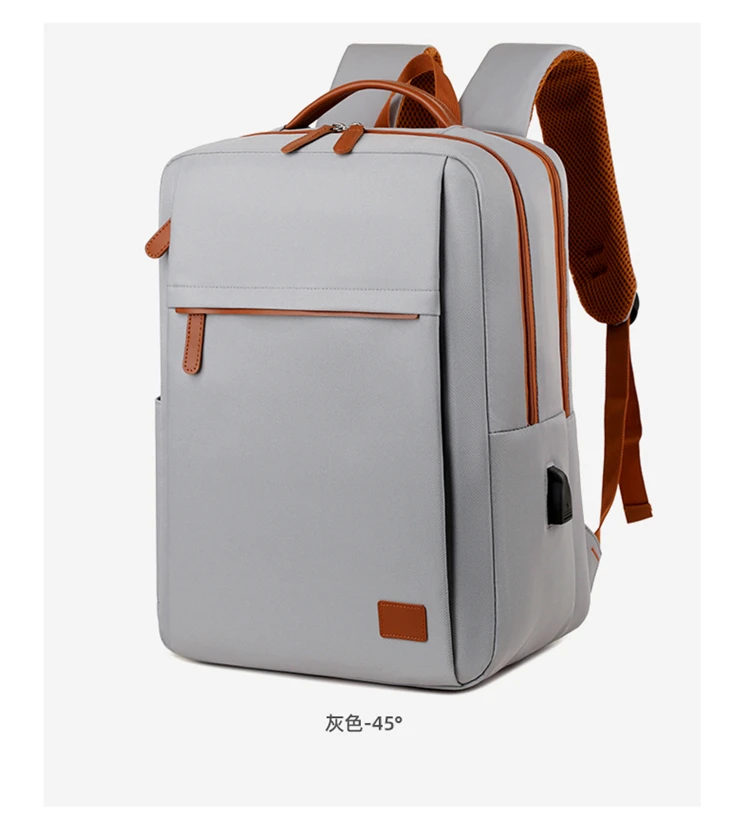 Large Capacity USB Charging Waterproof Backpack Unisex Business Laptop Backpack Stylish Lightweight Travel Bag Trolley Sleeve Sc