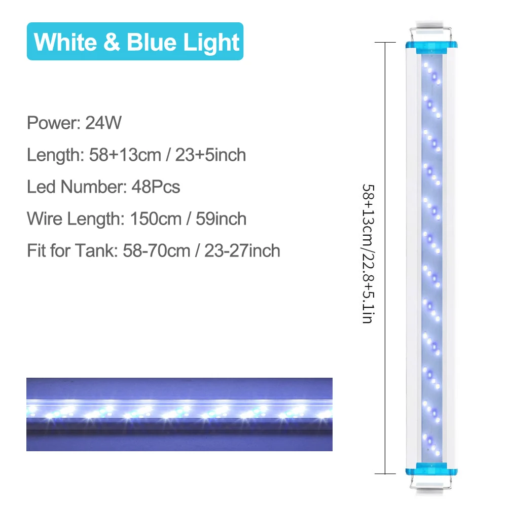 Tanie NICREW Ultra cienkie oświetlenie LED do akwarium lampa roślina wodna sklep