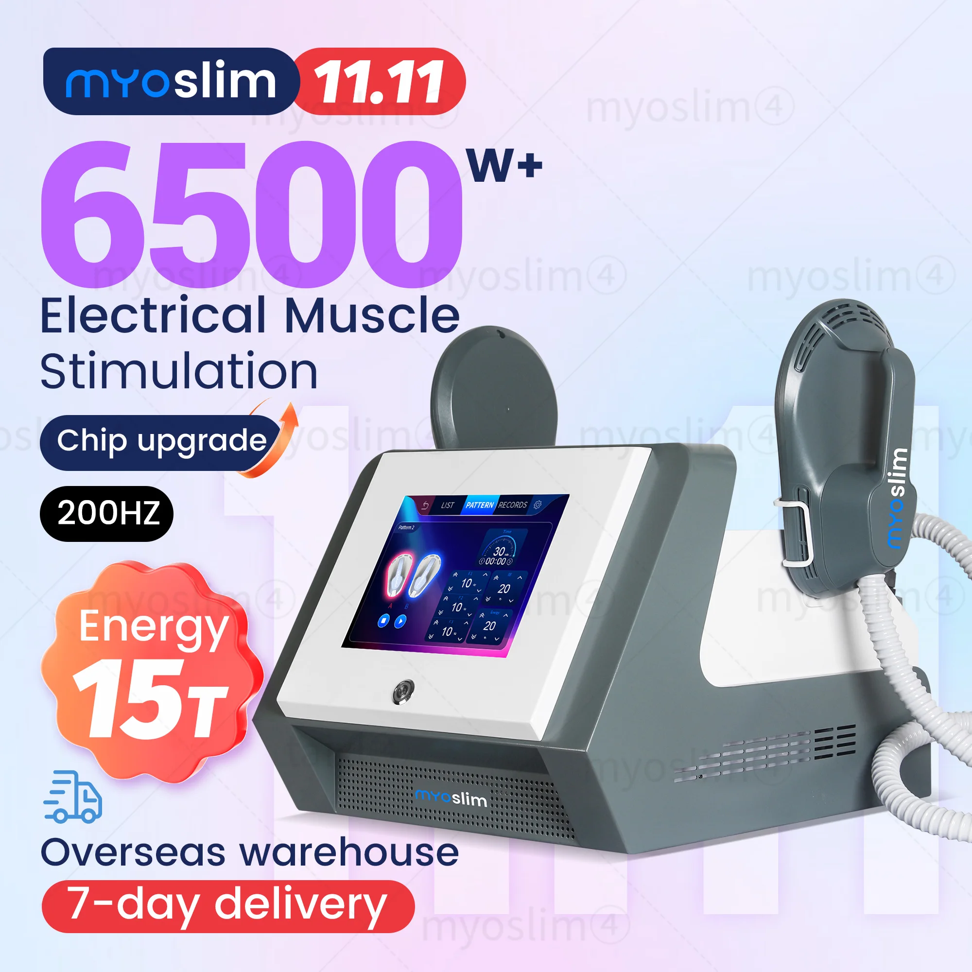 Stimulateur musculaire électrique RF Myoslim et équipement de massage fitness pour le remodelage corporel, le lifting des fesses, le raffermissement musculaire et la perte de poids