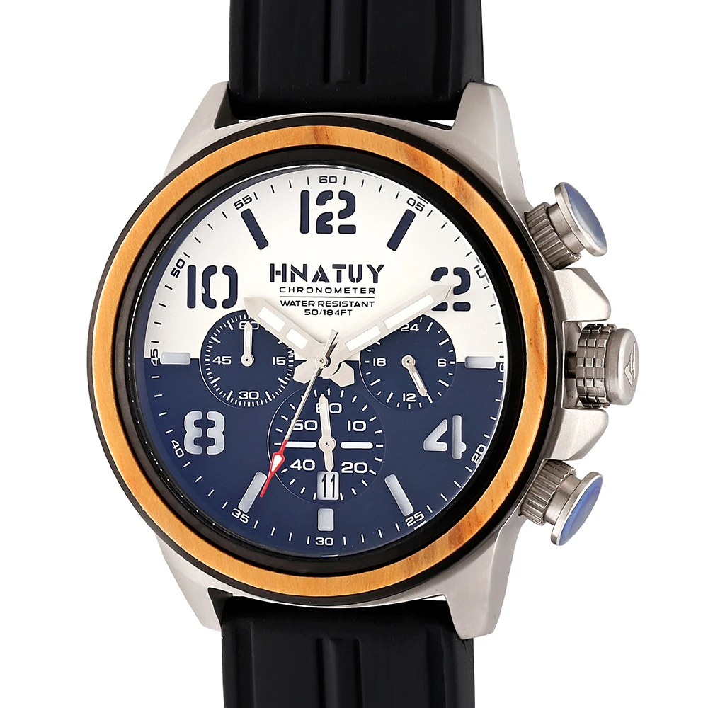HNATUY Relogio Masculino Men Watches Sports 5bar Waterproof Watch Stainless Steel Case Luxuri Chronograph Quartz Watch Clock 4