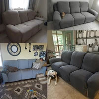 Recliner Sofa Cover For Living Room Cheap Relax Slipcover Protector Elastic Jacquard Armchair Chair Cover 1/2/3 Seater 2