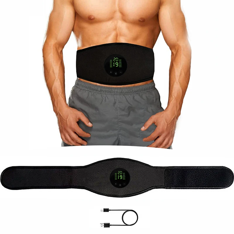 

EMS Muscle Stimulator Abdominal Training Belt Abs Exerciser Vibration Fitness Massager Body Slimming Toning Belts Home Workout