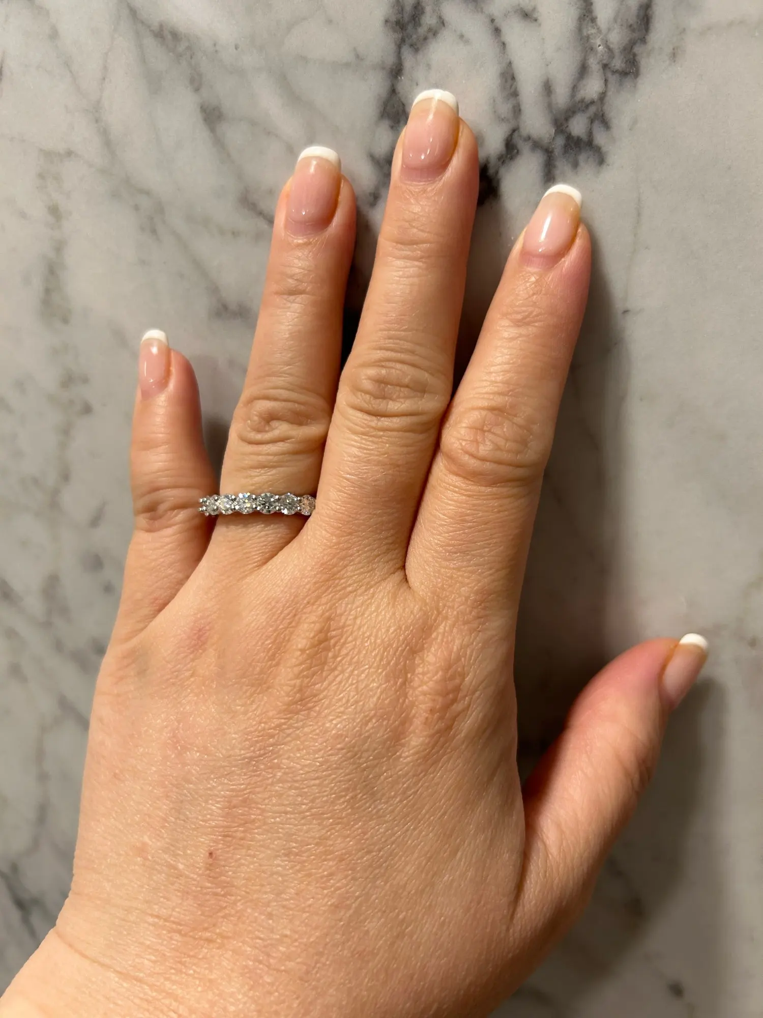Sparkl365 Moissanite™ ISLAS Full Eternity Band [18K White Gold over Silver S925]