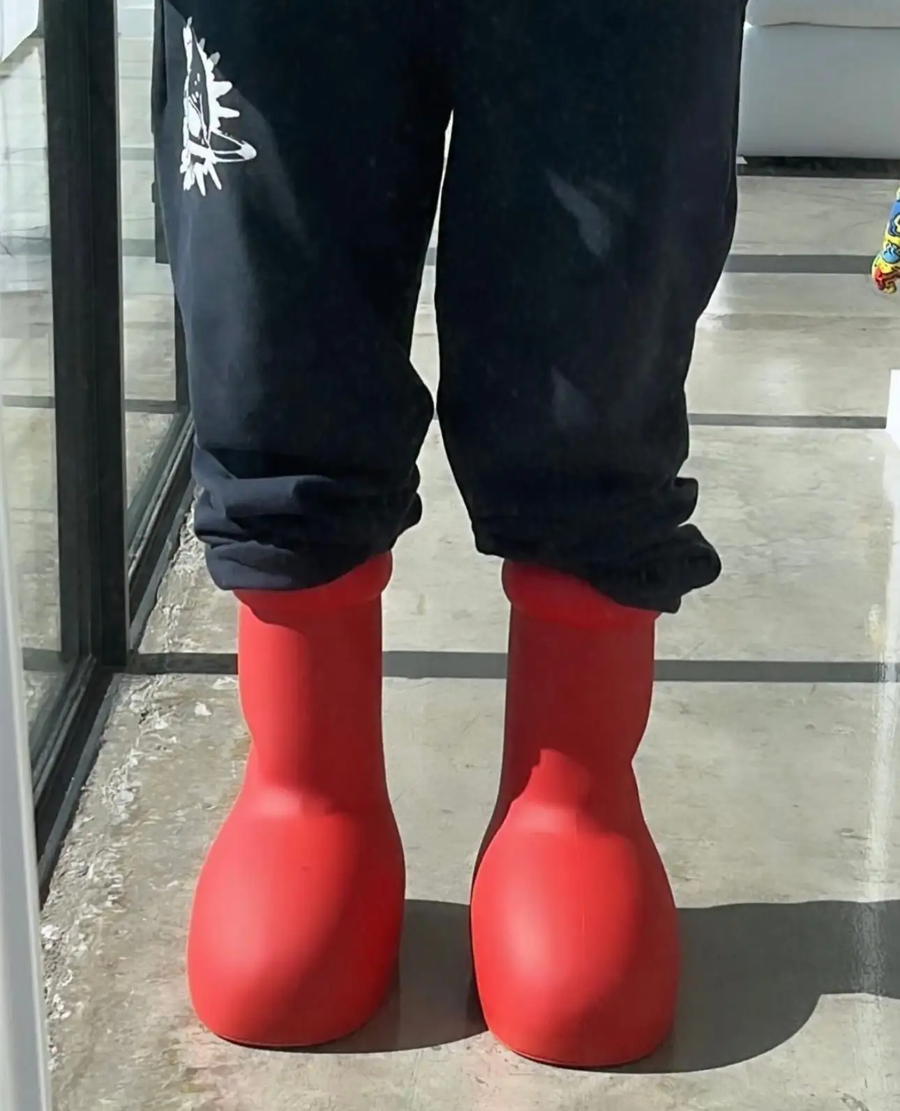 

Cartoon Boots, Boy Shoes Boots Big Red Boot, EVA Boot, Gifts for Him, Big Red Boots Rain Shoes EVA Red Boots