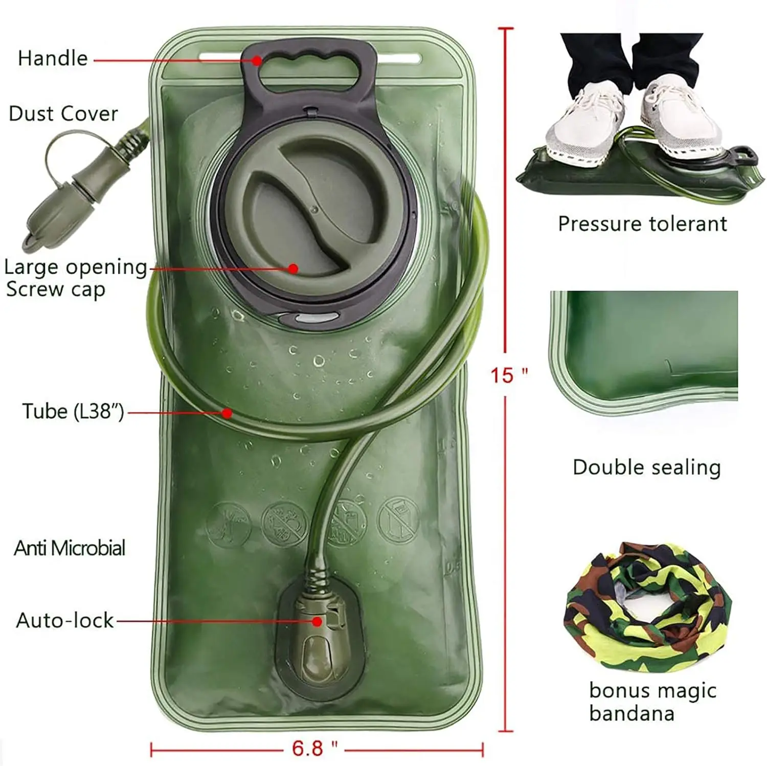 2L Hydration Bladder Reservoir 6