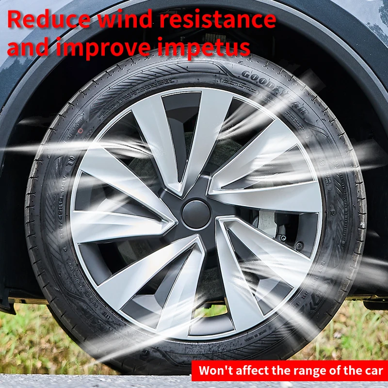 4PCS for New Model Y 2025 Juniper 19in Turbine StyleWheel Cover Performance Replacement Hubcap Full Rim Cover Accessorie 4