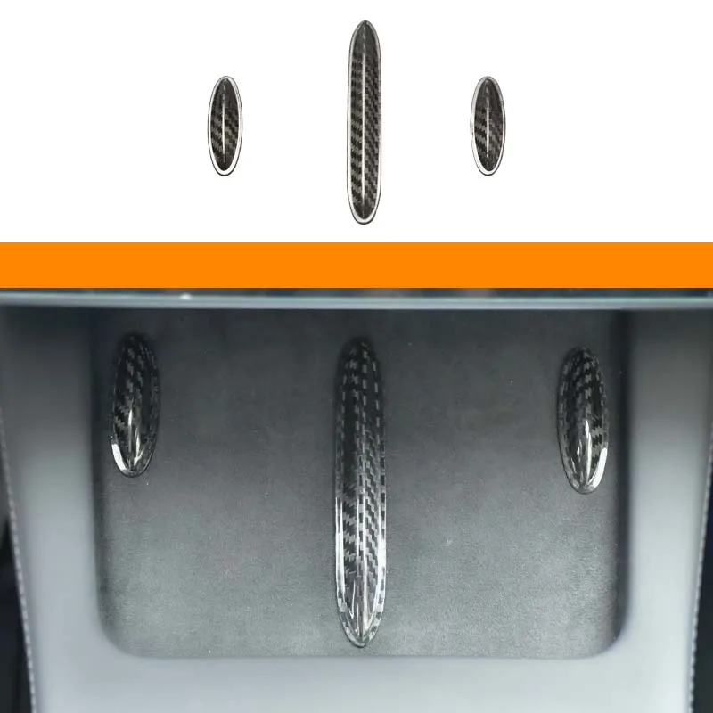 

For Model 3/Model Y 2021-2023 Carbon Fiber Wireless Charging Creative Sticker, Center Console Phone Charger Anti-Skid Protective