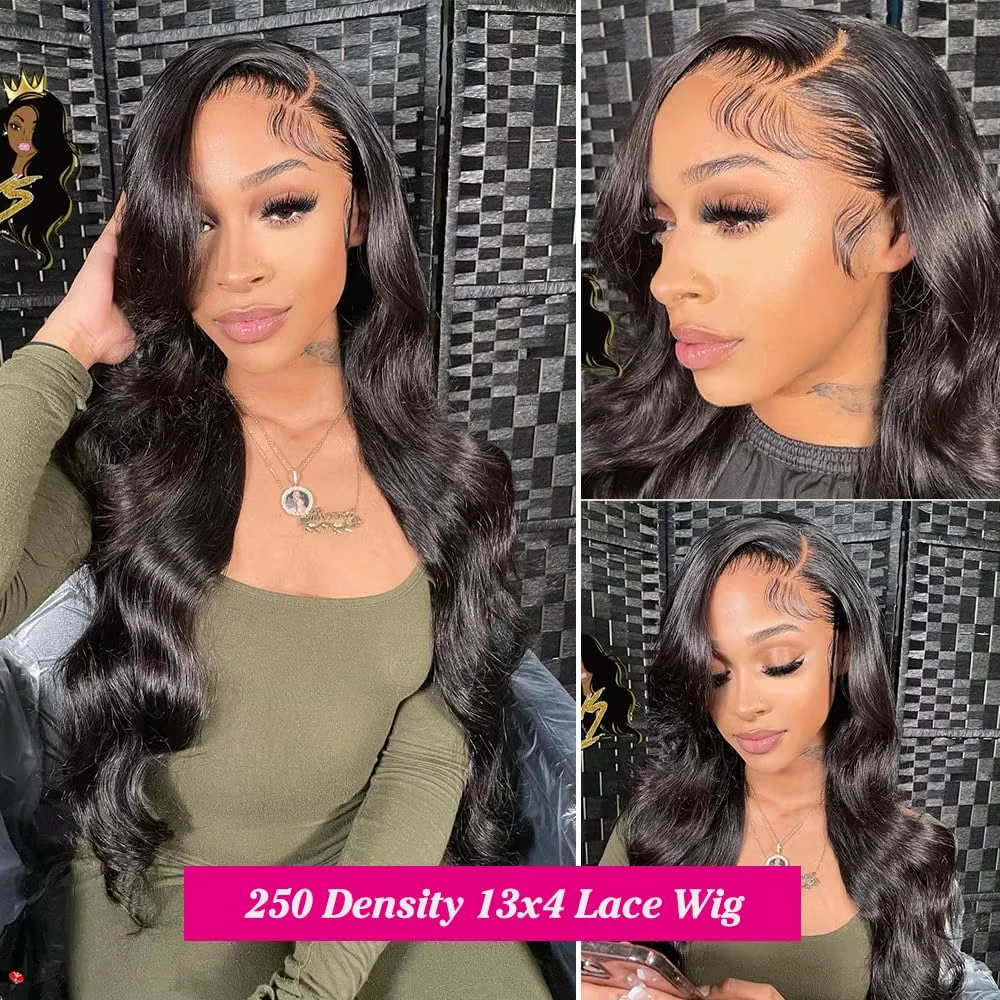 Transparent Brazilian Vigrin Human Hair Body Wave 13x4 HD Lace Frontal Wigs Pre Plucked With Baby Hair 5