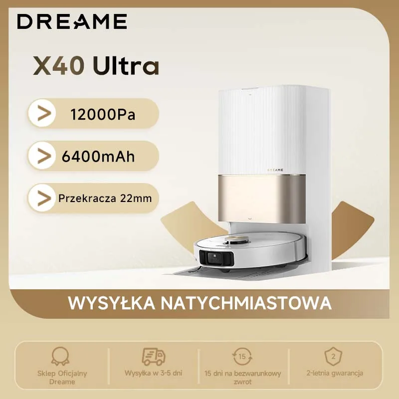 Odkurzacz robot Dreame X40 Ultra z Polski za $588.81 / ~2206zł