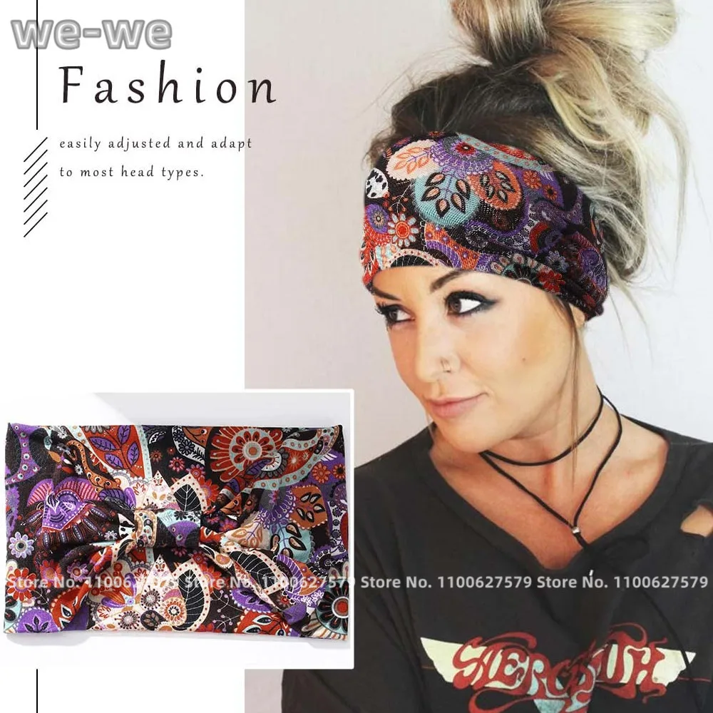 Bandeaux De Yoga Bandeaux élastiques Larges Bandeaux De Cheveux Boho