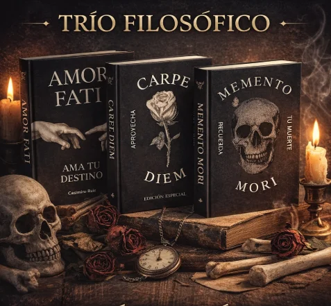 Trío Libros Amor Fati + Carpe Diem + Memento Mori