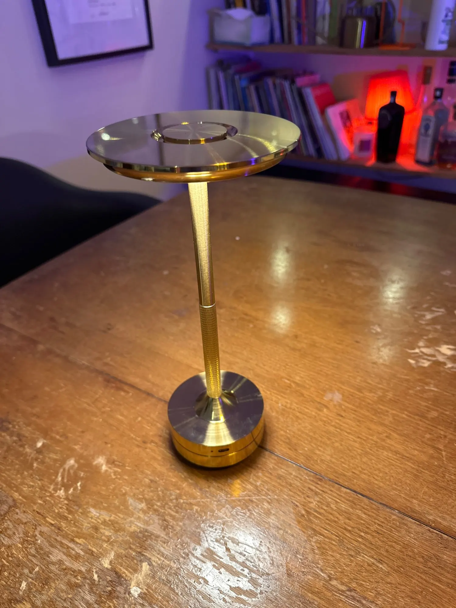 Metallic Cordless Table Lamp Dimmable & Rechargeable Waterproof Desk