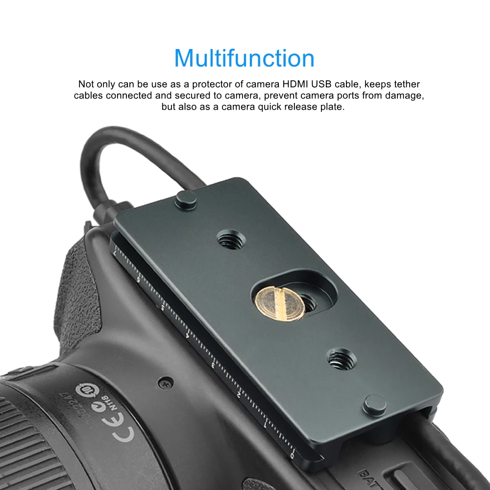 Enhanced Title:  
Premium Quick Release Tripod Ballhead with Cable Port Protector for Seamless Tethered Photography