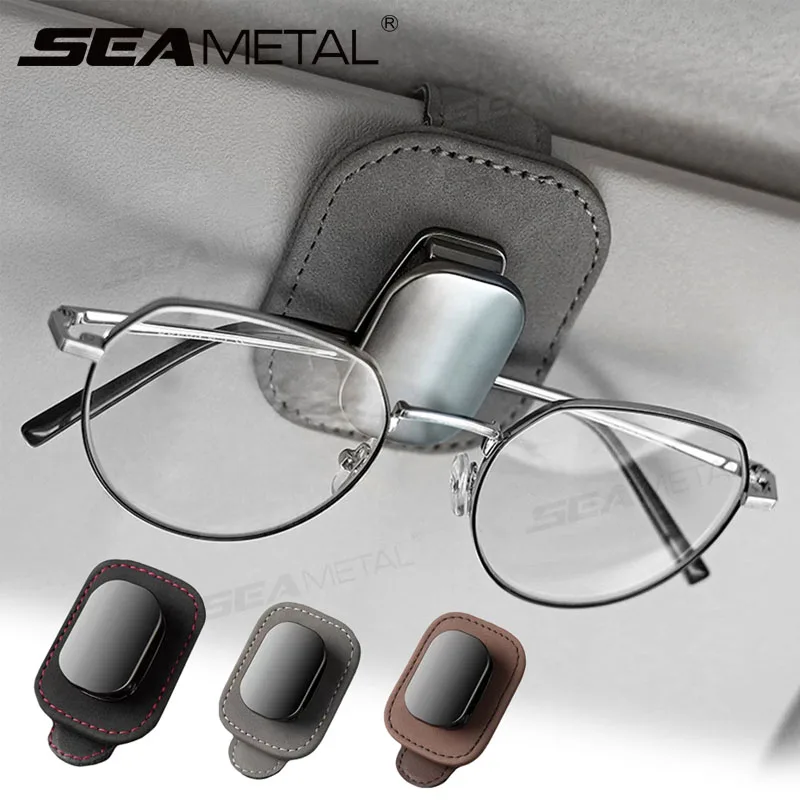 Suede Metal Car Glasses Holder Clip for Sunglasses
