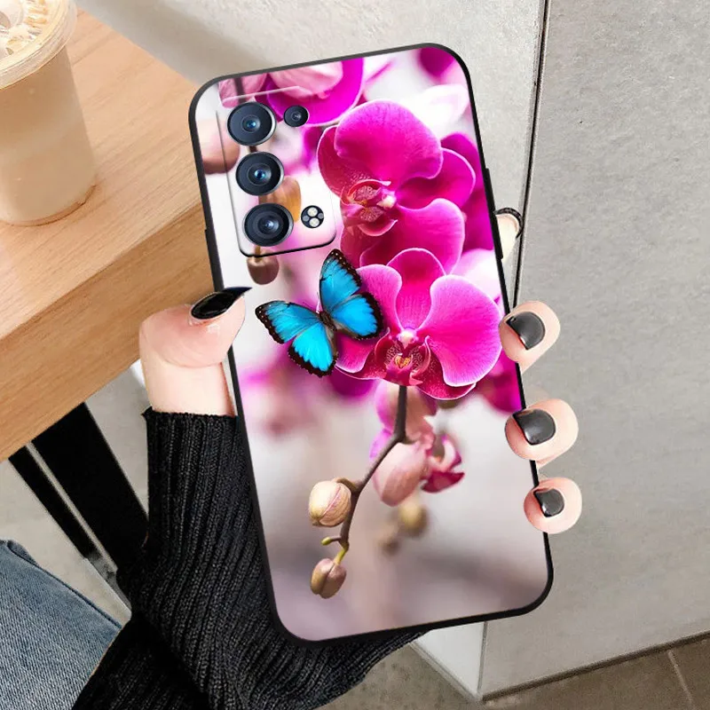 OPPO Reno6 Series Black Soft TPU Silicone Phone Case