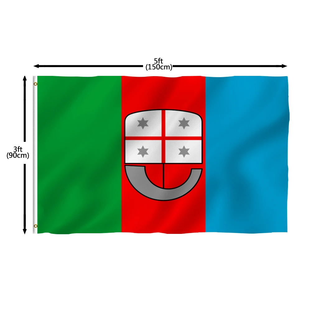 

Flagnshow 100% Polyester Italy Liguria Flags